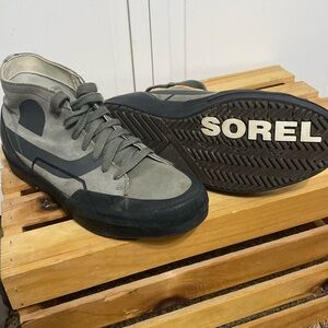 Sorel Gray Suede Grit Sneakers Chukka Waterproof Shoes Size 8